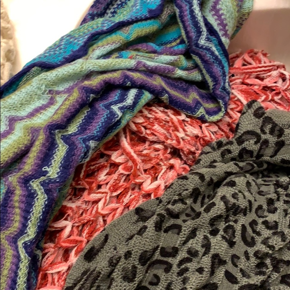 Infinity scarves.